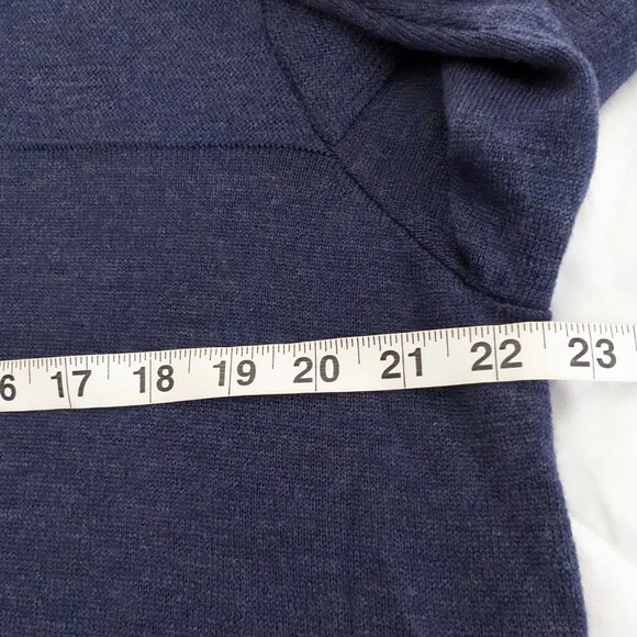 HARRISON DAVIS Sweater Men's XL Blue Fine Merino Wool 1/2 Zip Pullover Classic - Picture 8 of 8